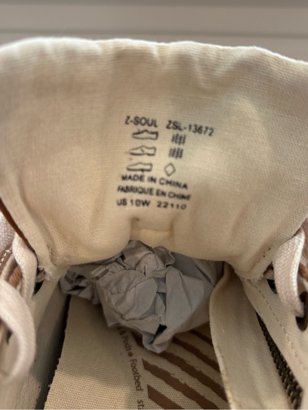 Taos 'Z Soul' Tan Brown Canvas Sneakers - Size 10 Wide - Picture 8 of 9